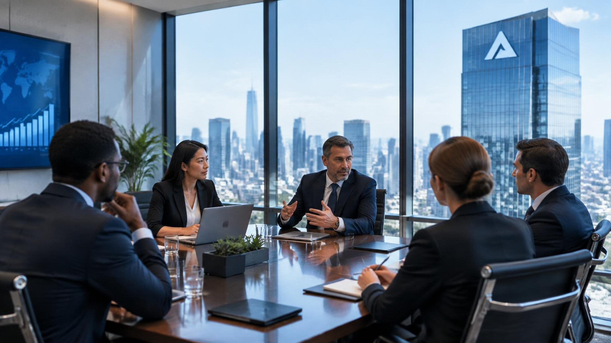 corporate boardroom meeting